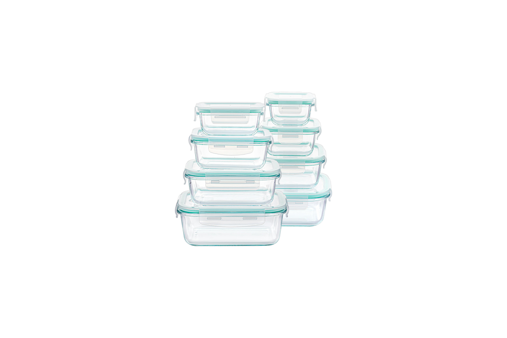 Vtopmart glass food storage containers with locking lids