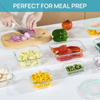 Vtopmart glass containers filled with meal prep lunches