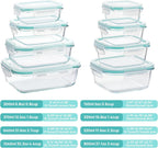 Vtopmart glass meal prep containers in four sizes stacked