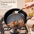 Cooking in a CAROTE frying pan on a gas stove