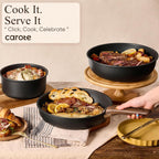 CAROTE pans used to serve food at the table