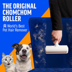 The original ChomChom Roller with a dog and cat on the couch