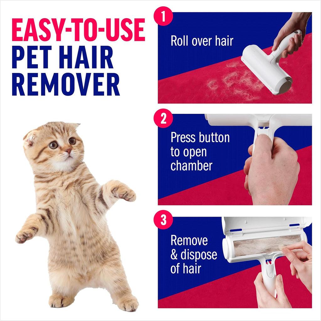 How to use the ChomChom pet hair remover in three steps