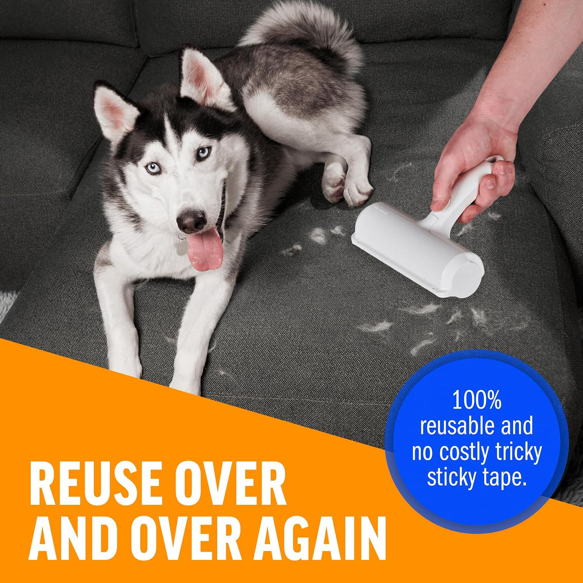ChomChom Roller reusable lint and pet hair remover, no refills needed