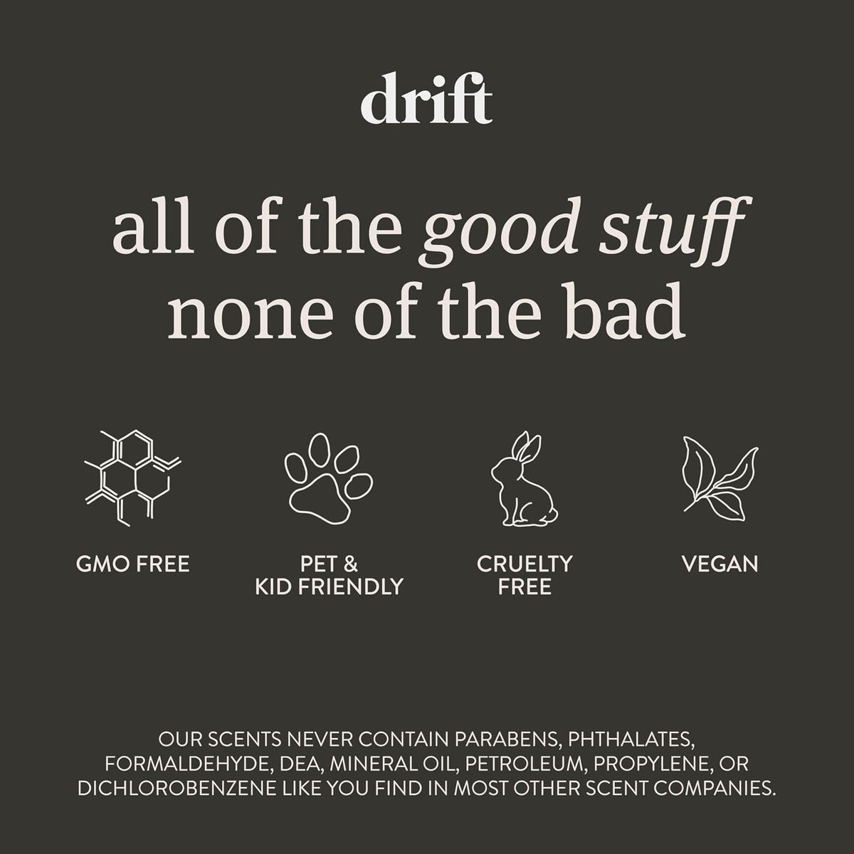 Drift car air freshener made without the bad stuff