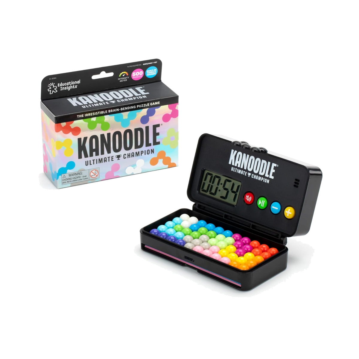 Kanoodle Ultimate Champion box next to the open game case