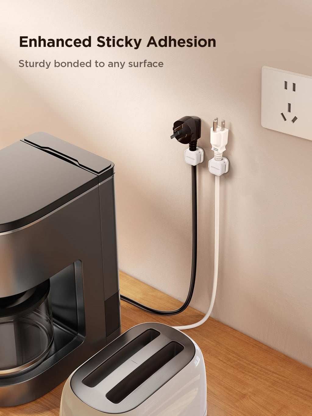 JOYROOM cable clip strong adhesive mounted on a wall