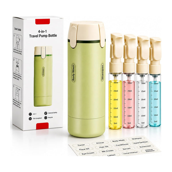 NEDUTACH 4-in-1 Travel Toiletry Dispenser