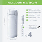 NEDUTACH 4-in-1 Travel Toiletry Dispenser