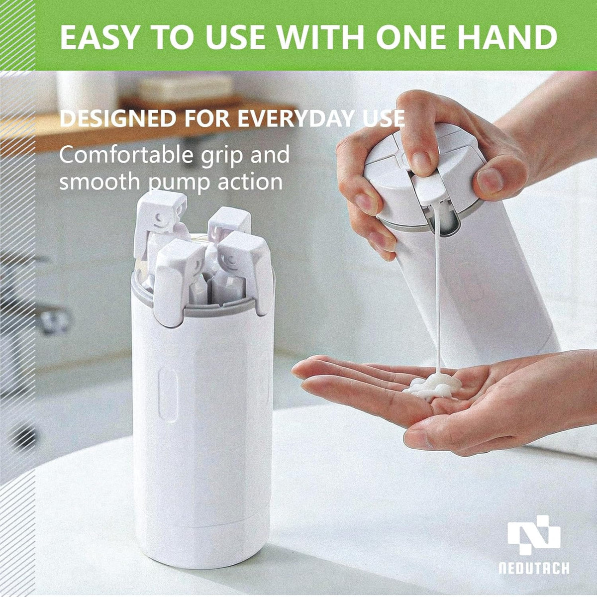 NEDUTACH 4-in-1 Travel Toiletry Dispenser