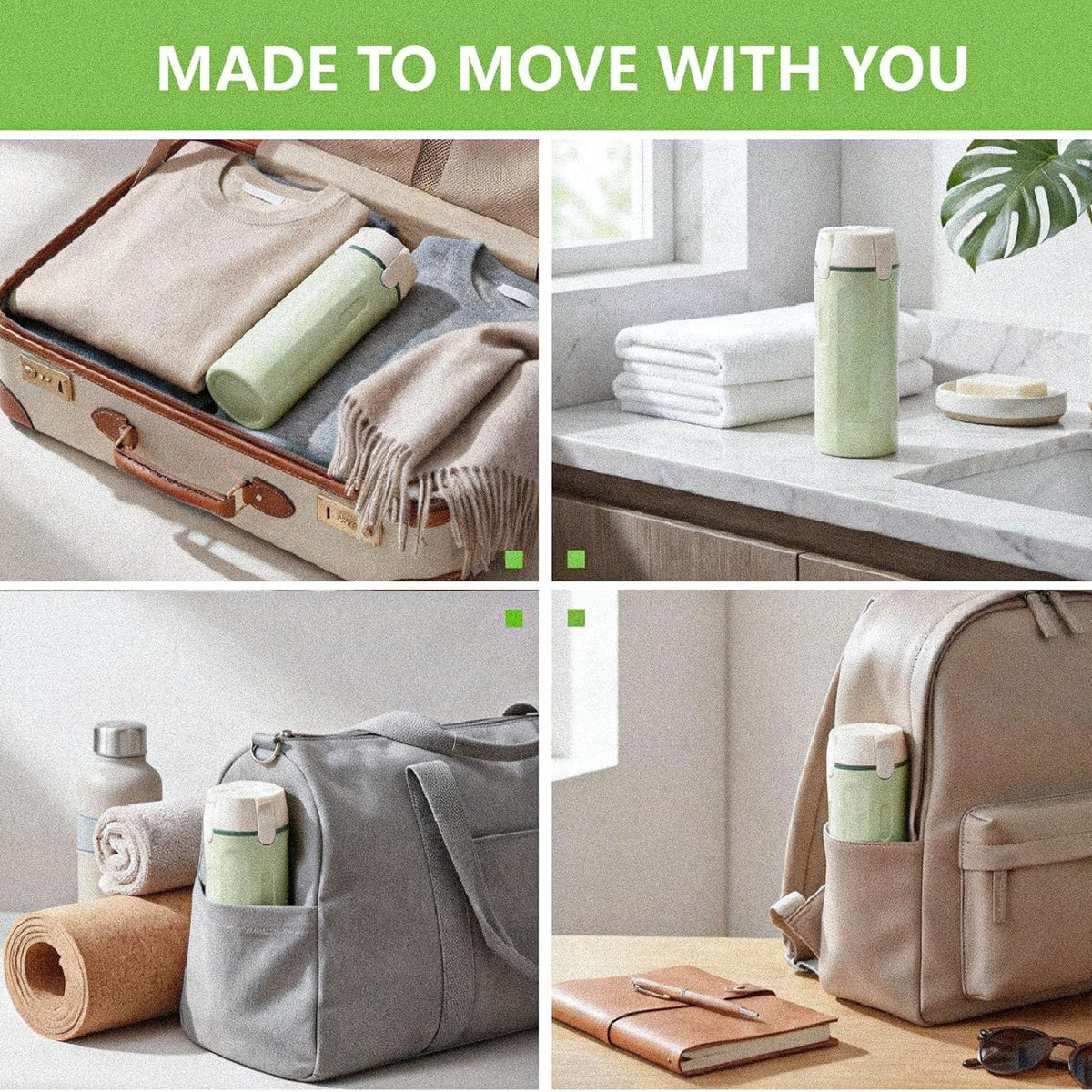 NEDUTACH 4-in-1 Travel Toiletry Dispenser