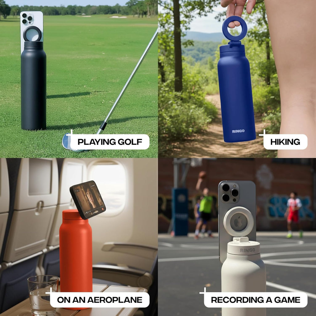 RINGO PRO bottle used for golf, hiking, travel and filming
