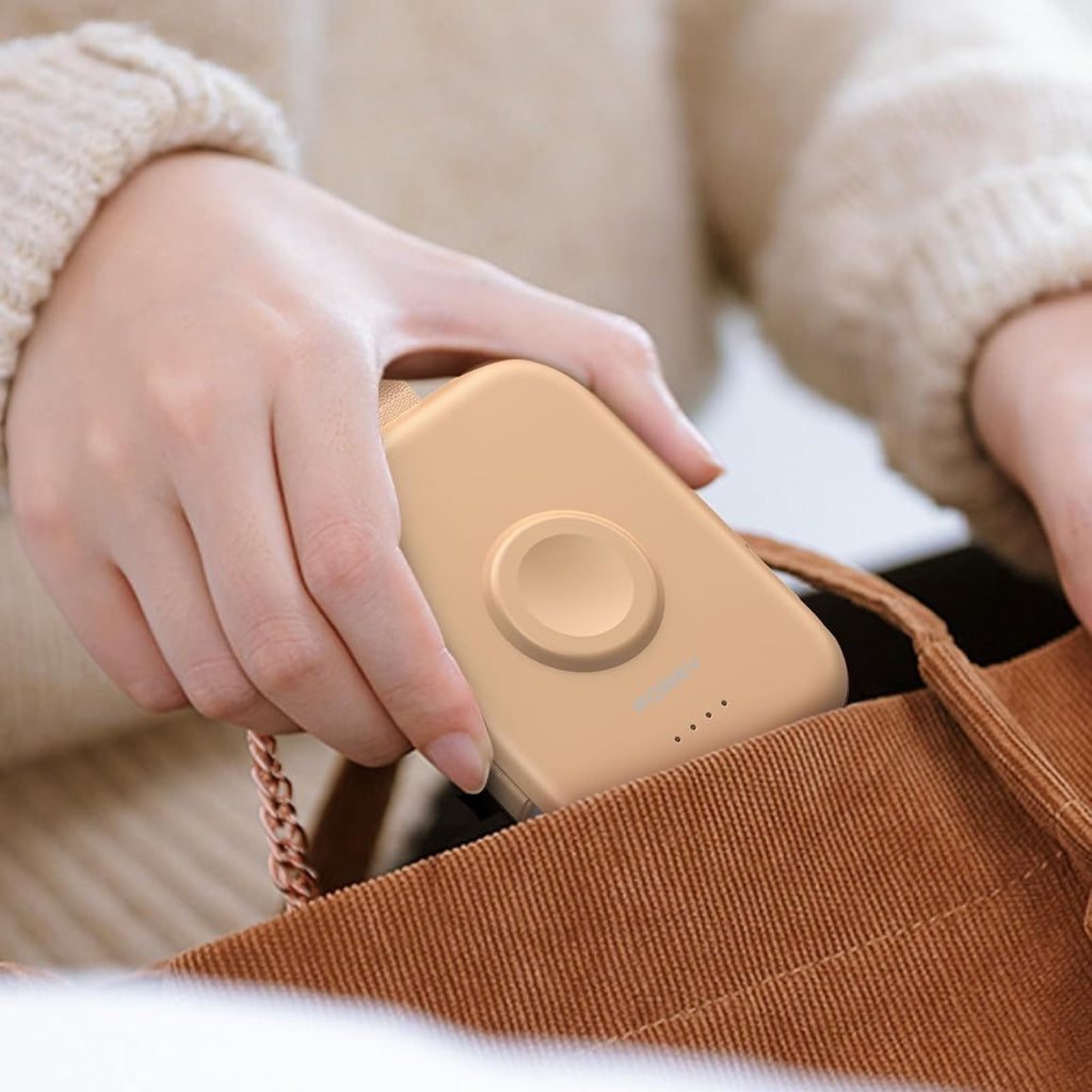 RORRY CharmGo charger being pulled from a bag