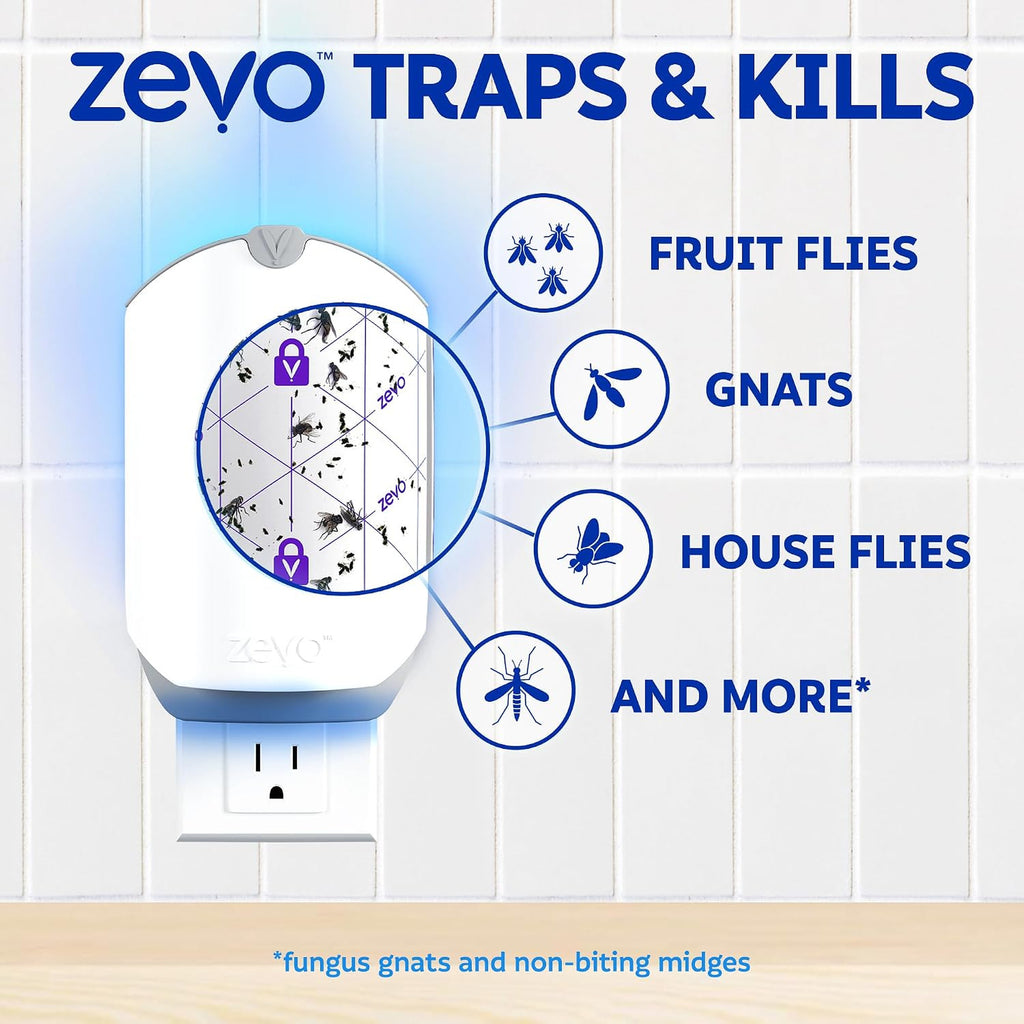 Zevo trap catches fruit flies, gnats, house flies and more