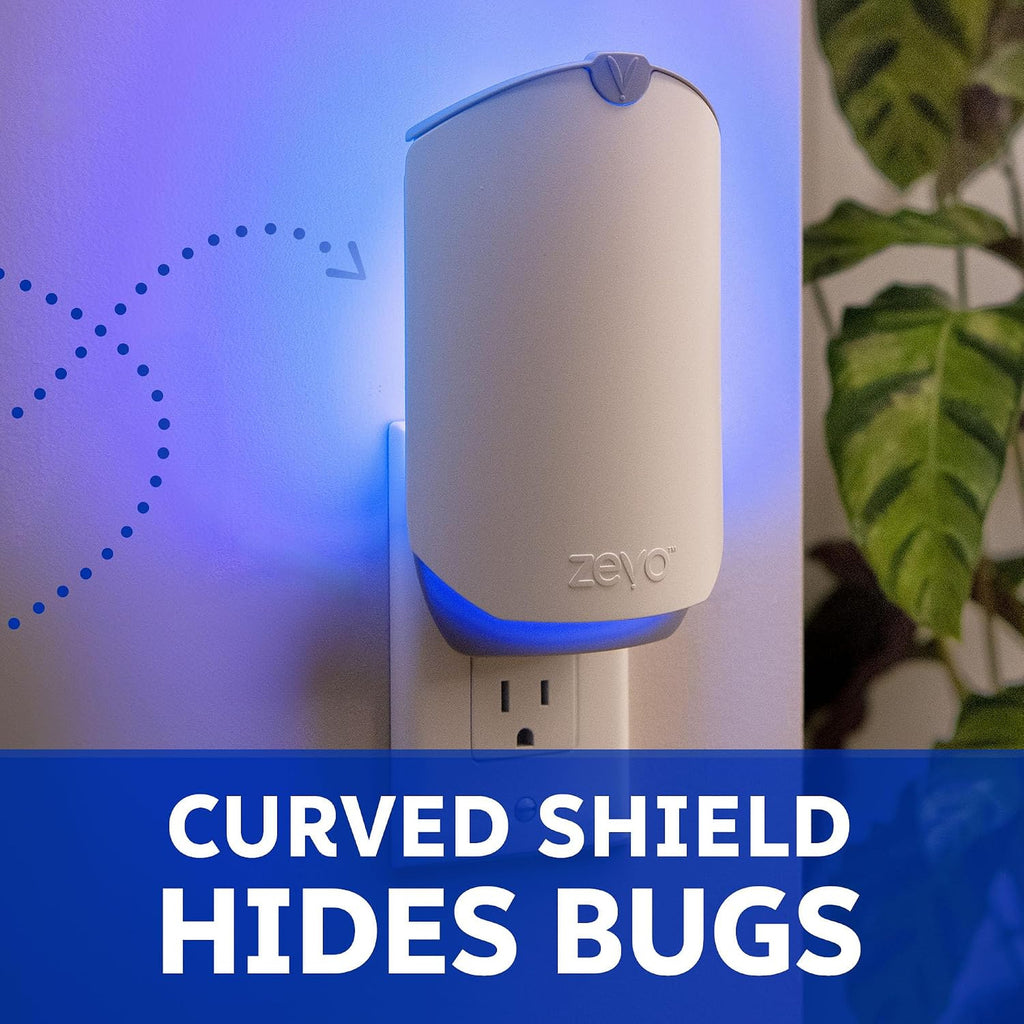 Zevo insect trap curved shield hides trapped bugs from view